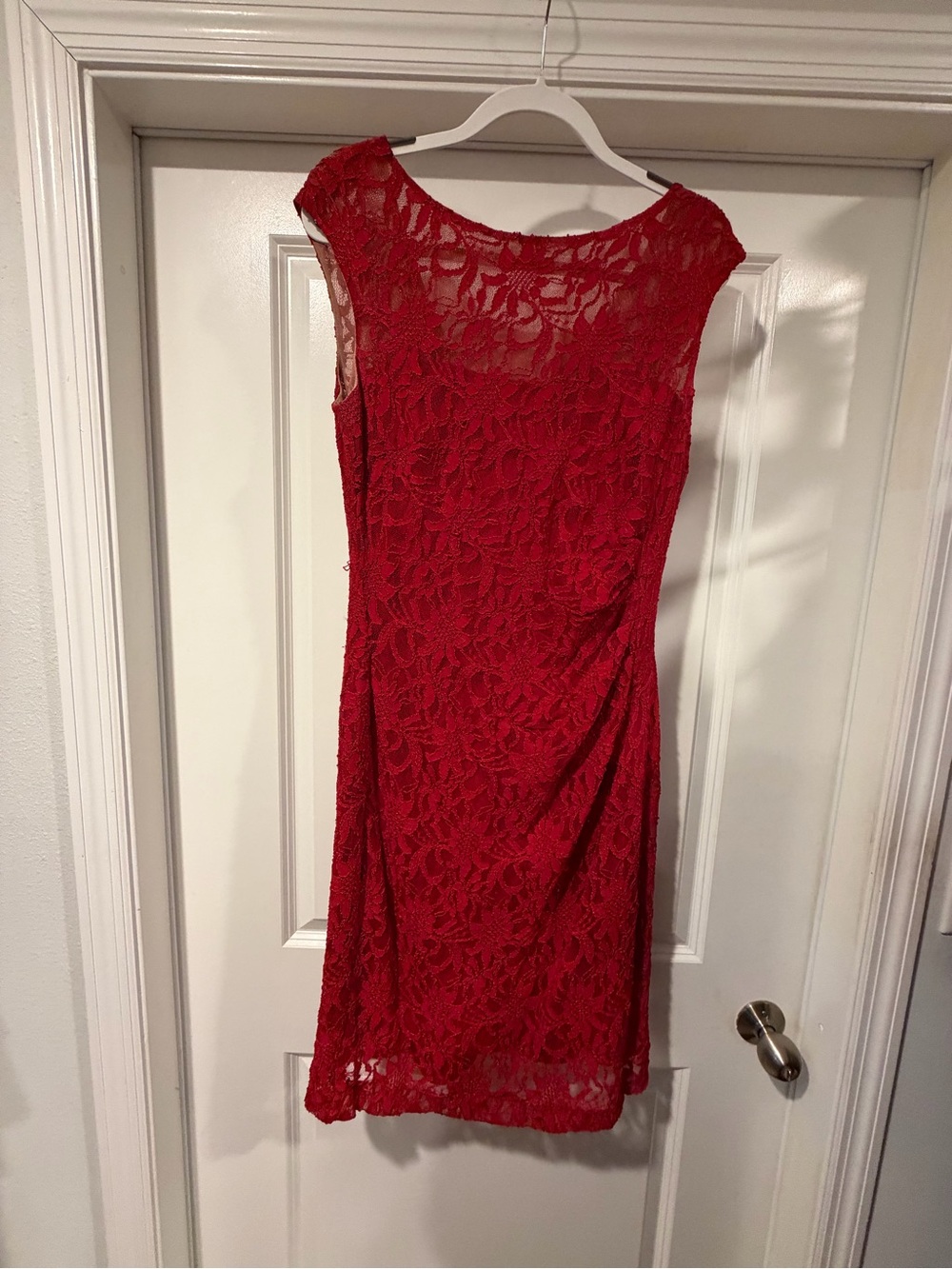 Ralph Lauren Red Lace Cocktail Dress
